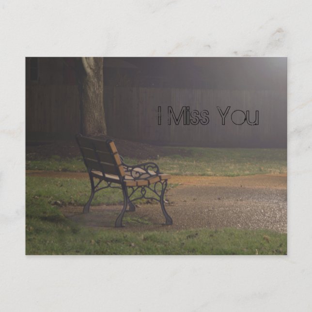 Carte Postale Banc de nuit (Devant)