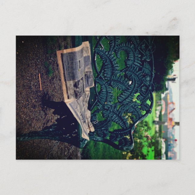 Carte Postale Banc de parc (Devant)