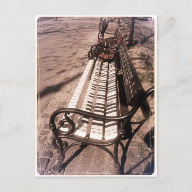 Carte Postale Banc de piano (Devant)