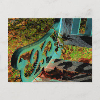 Carte Postale "Banc Vert" Une Numériquement photo modifiée et mo