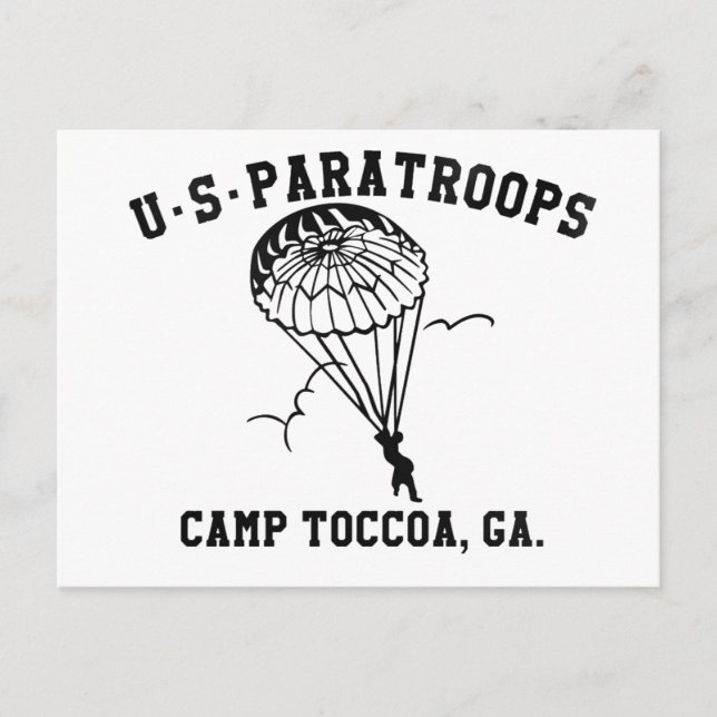 Carte Postale Band of Brothers Currahee US Parachutiste Toccoa (Devant)