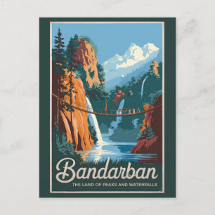Carte Postale Bandarban Bangladesh Travel Art Vintage
