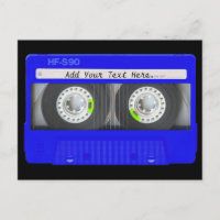 Bande de cassette en néon bleu