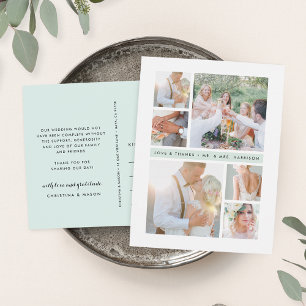 Carte Postale Bande de seaglass Mariage Photo Collage Merci