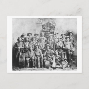 Carte Postale Bande de vaches Dodge City avec instruments