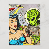 Bande dessinée de science fiction Alien rétro