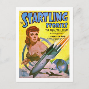 Carte Postale Bande dessinée de science-fiction vintage Startlin