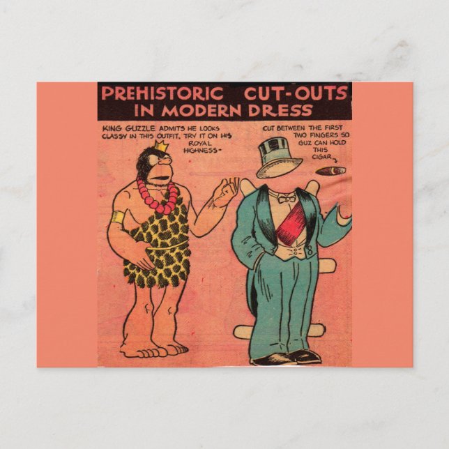 Carte Postale Bande dessinée des années 1930 poupée en papier de (Devant)