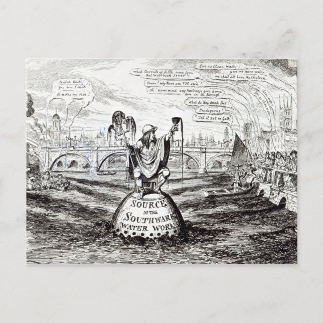 Carte Postale Bande dessinée satirique au sujet de la compagnie (Devant)
