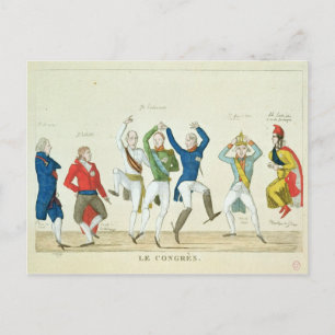 Carte Postale Bande dessinée satirique dépeignant la clé