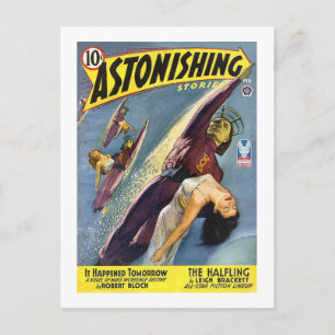 Carte Postale Bande dessinée vintage Sci-Fi - La Halflation