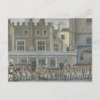 Bande militaire au palais de St James, tard 18ème