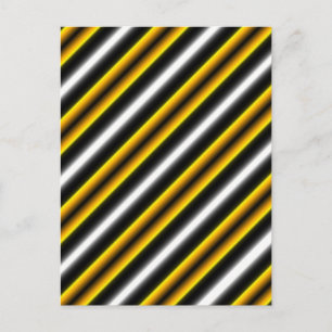 Carte Postale Bandes arc-en-ciel blanc jaune