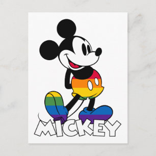 Carte Postale Bandes arc-en-ciel Mickey classiques