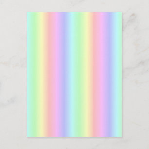 Carte Postale Bandes arc-en-ciel Pastel - Motif