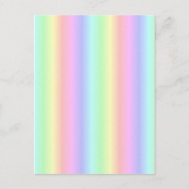 Carte Postale Bandes arc-en-ciel Pastel - Motif (Devant)