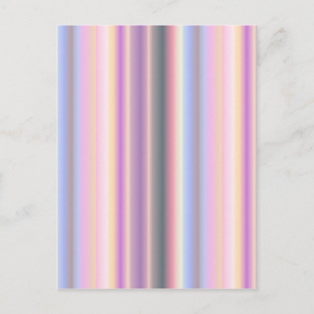 Carte Postale Bandes arc-en-ciel Pastel - Motif (Devant)