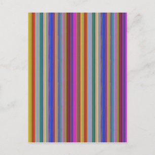 Carte Postale Bandes colorées modèle ajouter des images texte