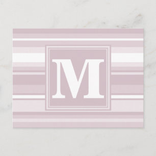 Carte Postale Bandes de quartz roses monogrammes