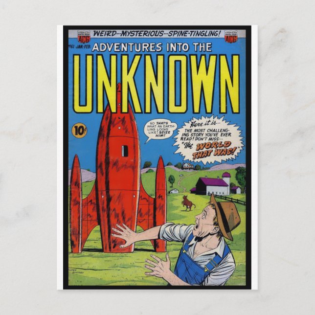 Carte Postale Bandes dessinées d'horreur : Dans l'inconnu 61. (Devant)