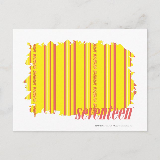 Carte Postale Bandes minces Jaune 2 (Devant)