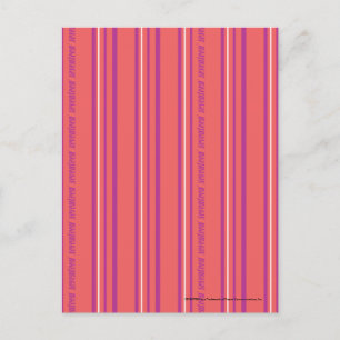 Carte Postale Bandes minces LtPink