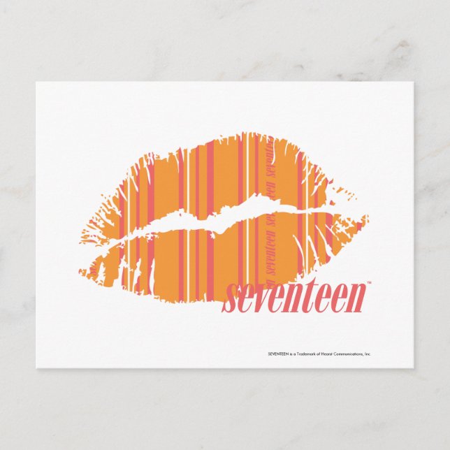 Carte Postale Bandes minces orange (Devant)