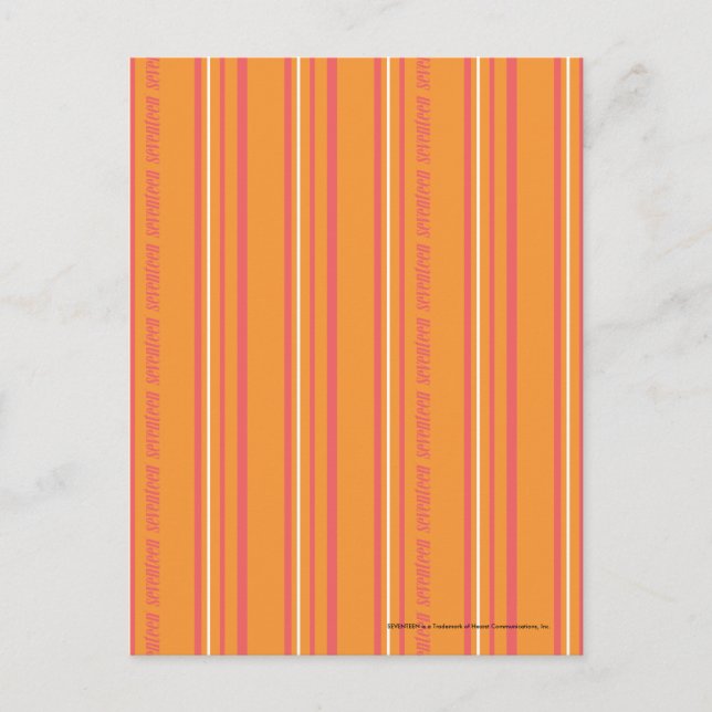 Carte Postale Bandes minces orange (Devant)
