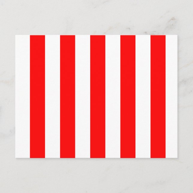 Carte Postale Bandes rouges et blanches (Devant)