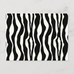 Carte Postale Bandes zébrées - Noir et Blanc