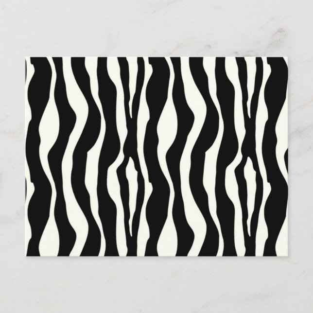 Carte Postale Bandes zébrées - Noir et Blanc (Devant)