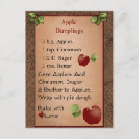 Carte postale Bandouillages de pomme mignonne