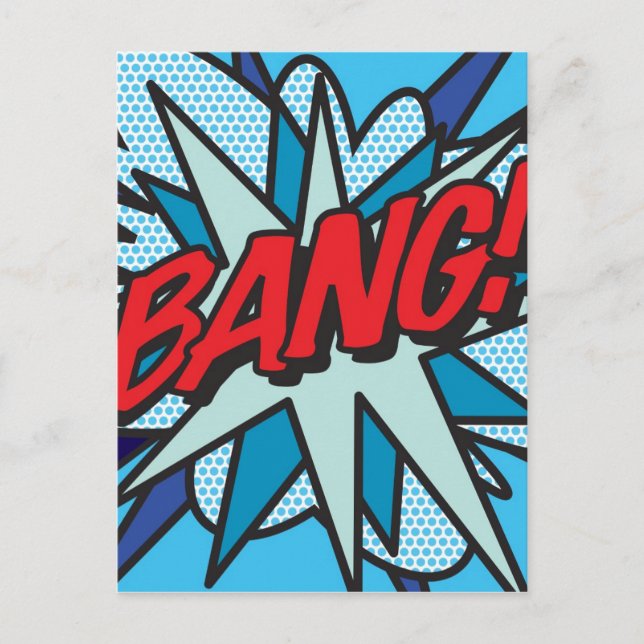 Carte Postale BANG Art Pop rétro de bande dessinée amusant (Devant)