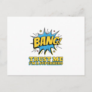 Carte Postale BANG Faites-moi confiance Je suis un super-héros d