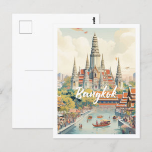 Carte Postale Bangkok Thaïlande célèbre lieu de voyage