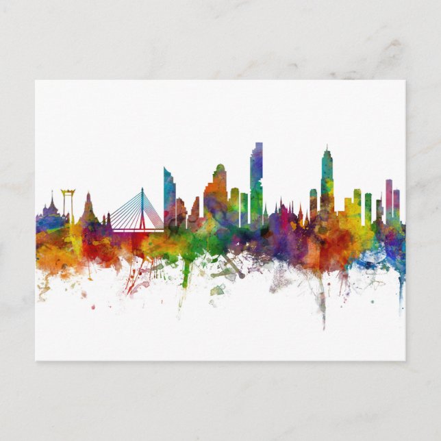 Carte Postale Bangkok Thaïlande Skyline (Devant)
