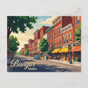 Carte Postale Bangor Main Street USA