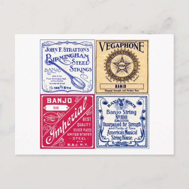 Carte postale Banjo Strings (Devant)