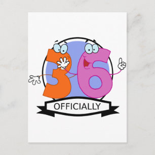 Carte Postale Bannière d'anniversaire officielle 36