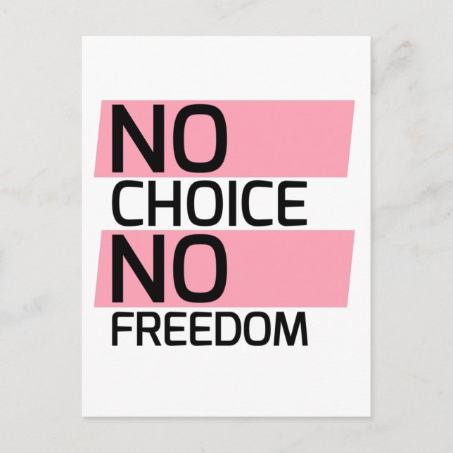 Carte Postale Bannière de protestation pro Choice de Texan (Devant)
