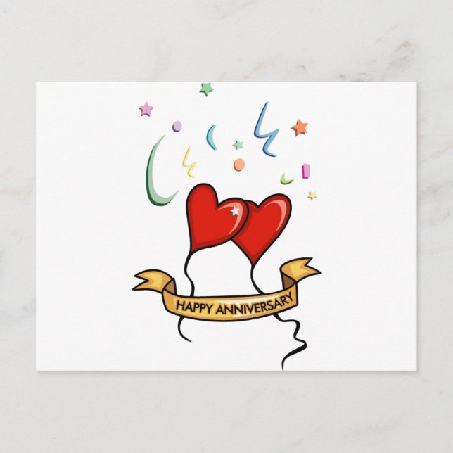 Carte Postale Bannière du bon anniversaire (Devant)