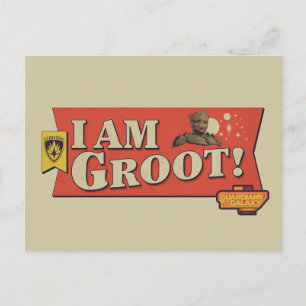 Carte Postale Bannière "Je Suis Groot" des Gardiens de la Galaxi