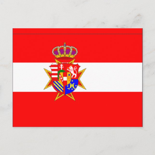 Carte Postale Bannière rouge blanc Grand-Duché de Toscane (Devant)