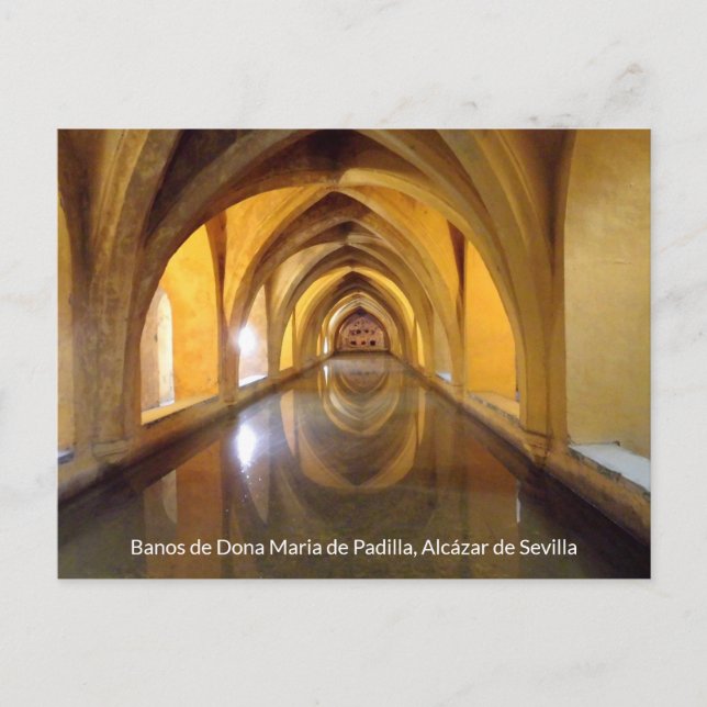 Carte Postale Banos de Dona Maria de Padilla, château de Séville (Devant)