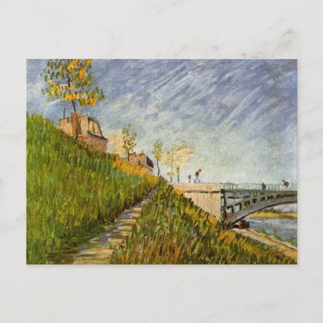 Carte Postale Banques de Seine, Pont de Clichy par Vincent van G (Devant)
