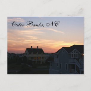 Carte Postale Banques extérieures, coucher de soleil CN