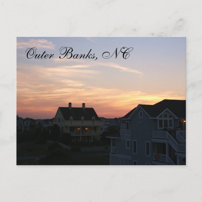 Carte Postale Banques extérieures, coucher de soleil CN (Devant)