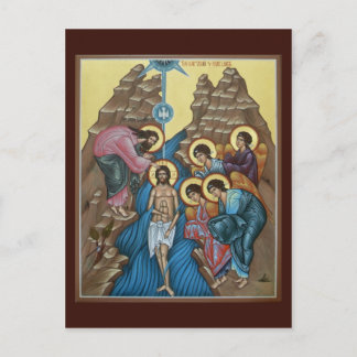 Carte Postale Baptême de notre Lord Prayer Card