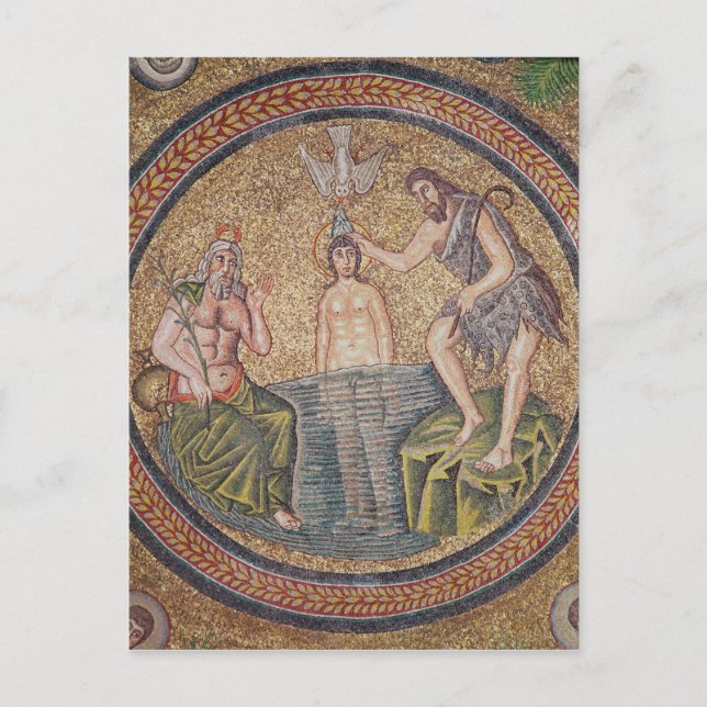 Carte Postale Baptême du Christ par Jean le Baptiste (Devant)