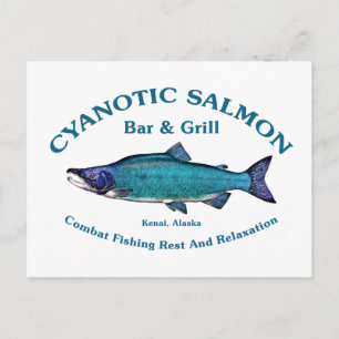 Carte Postale Bar et Grill Saumon Cyanotique